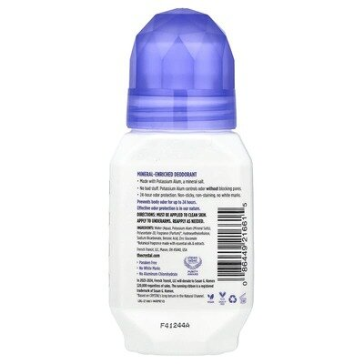 Дезодорант кульковий Crystal Lavender & White tea натуральний без алюмінію, 66 мл