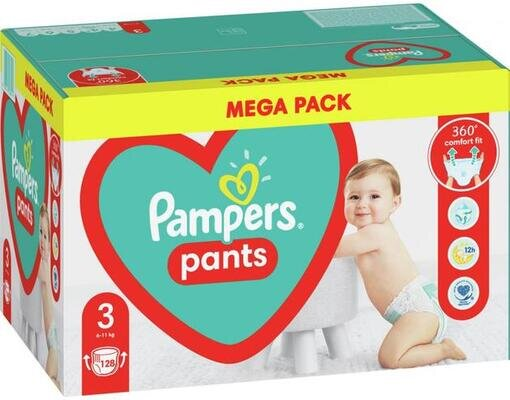 Підгузки-трусики Pampers Pants дитячі розмір 3, 6-11 кг, 128 шт
