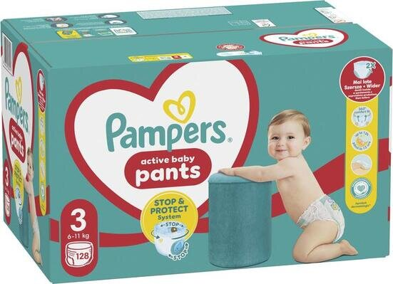Підгузки-трусики Pampers Pants дитячі розмір 3, 6-11 кг, 128 шт