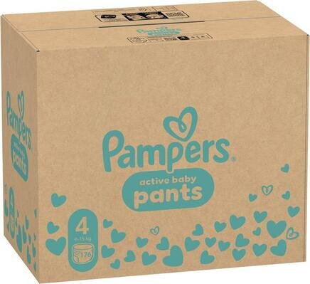 Підгузки-трусики Pampers Pants дитячі розмір 4, 9-15 кг, 176 шт