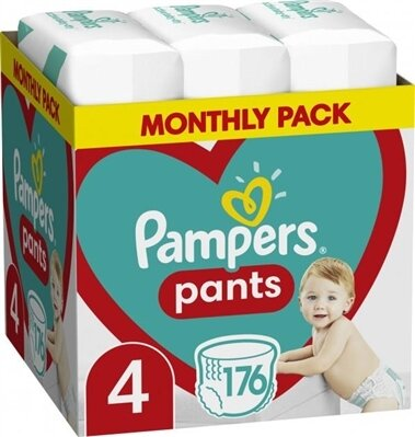 Підгузки-трусики Pampers Pants дитячі розмір 4, 9-15 кг, 176 шт