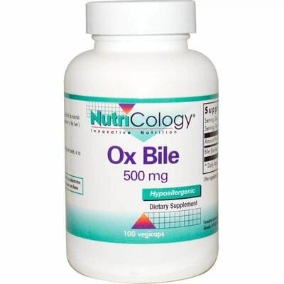 Екстракт бичачої жовчі Nutricology Ox Bile 500 мг, 100 капсул