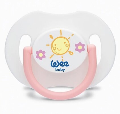 Набір пустушок силіконових Wee Baby День-ніч №2, ортодонтичні 6-18 місяців, 2 шт