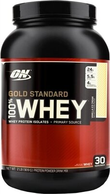 Протеїн Optimum Nutrition Gold Standard 100% Whey, ванільне морозиво, 909 г
