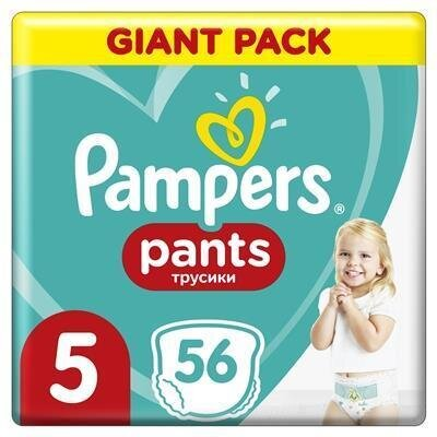 Підгузки-трусики Pampers Pants дитячі розмір 5, 12-17 кг, 56 шт