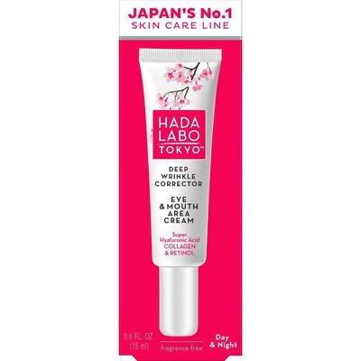 Крем для шкіри навколо очей та рота Hada Labo Tokyo Red проти зморшок денний, 15 мл