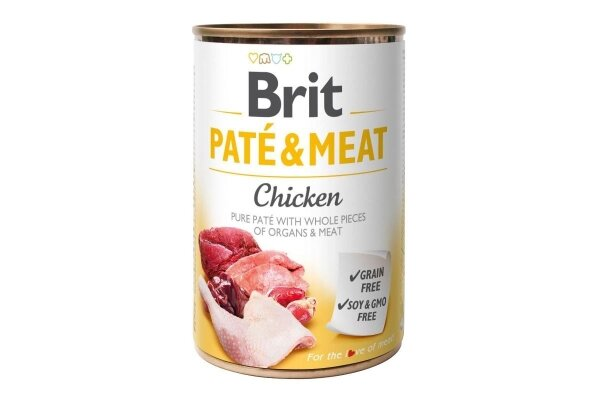 Корм вологий для собак Brit Pate & Meat з куркою, 400 г