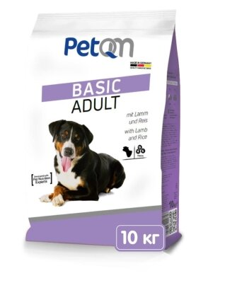 Корм сухий PetQM Dogs Basic with Lamb & Rice для собак з ягням та рисом, 10 кг