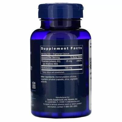 Бенфотиамин Life Extension Benfotiamine 100 мг, 120 капсул