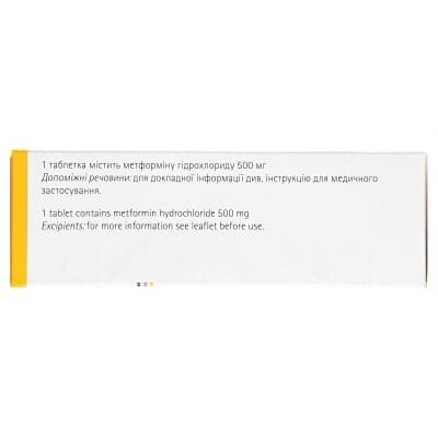 Глюкофаж XR таблетки прол./д. по 500 мг №60 (15х4)