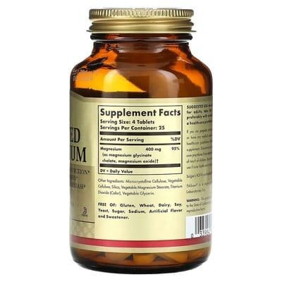 Магнію хелат Solgar Chelated Magnesium таблетки №100