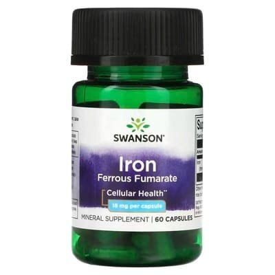 Заліза фумарат Swanson Ferrous Fumarate капсули по 18 мг №60