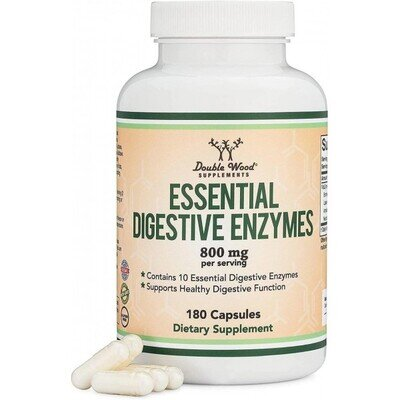Травні ферменти Double Wood Essential Digestive Enzymes 800 mg, 180 капсул