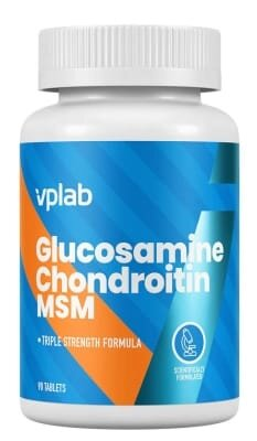 Глюкозамін, хондроітин і MSM VPLab Glucosamine Chondroitin MSM, 90 таблеток
