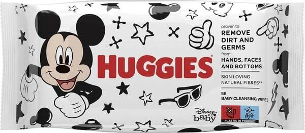Серветки вологі Huggies Mickey Mouse дитячі, 56 шт