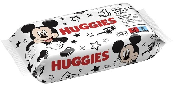 Серветки вологі Huggies Mickey Mouse дитячі, 56 шт