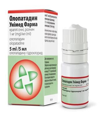 Олопатадин Унімед Фарма краплі оч., р-н 1 мг/мл по 5 мл у флак.-крап.