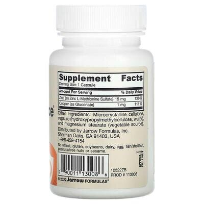 Цинк баланс Jarrow Formulas Zinc Balance, 100 капсул