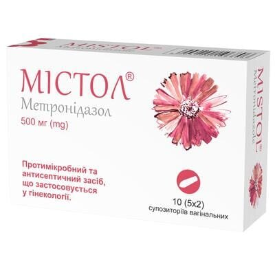 Містол супозиторії вагін. по 500 мг №10 (5х2) у стрип.