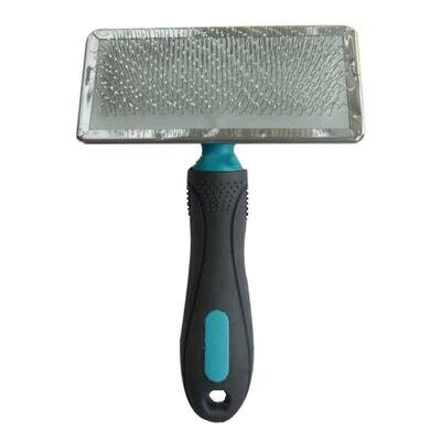Щітка-пуходерка M-Pets Slicker Brush з напиленням на зубцях для догляду за шерстю собак, 12x18 см