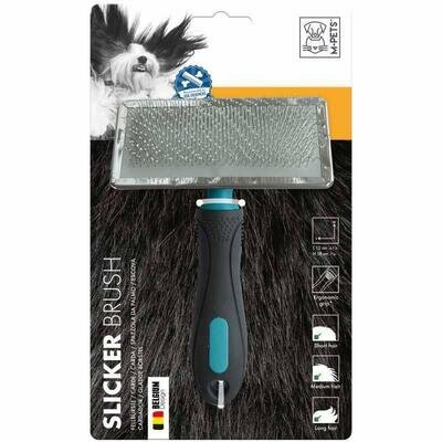 Щітка-пуходерка M-Pets Slicker Brush з напиленням на зубцях для догляду за шерстю собак, 12x18 см