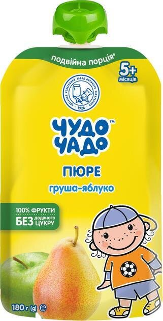 Пюре фруктове Чудо-Чадо Груша-яблуко без цукру з 5 місяців, 180 г