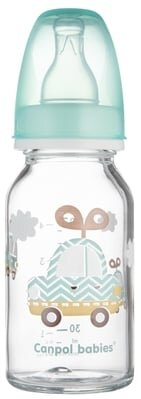 Пляшечка Canpol Babies 42/202 скляна з малюнком, 120 мл