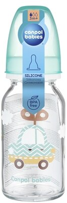 Пляшечка Canpol Babies 42/202 скляна з малюнком, 120 мл