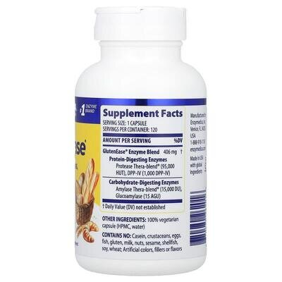 Травні ферменти Enzymedica GlutenEase, 120 капсул