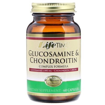 Глюкозамін і хондроїтин LifeTime Vitamins Glucosamine & Chondroitin Complex Formula, 60 капсул