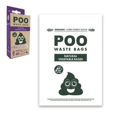 Пакети M-Pets POO Dog Waste Bags Lavender біорозкладні для прибирання за собаками з ароматом лаванди, 60 штук