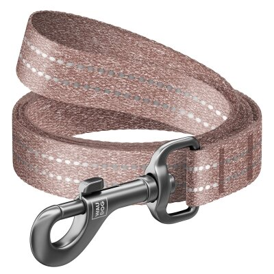 Повідець Collar WAUDOG Re-cotton з відновленої бавовни, ширина 25 мм довжина 300 см, коричневий