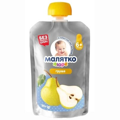 Пюре фруктове Малятко Грушеве, 90 г