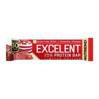 Батончик протеїновий Nutrend Excelent Protein Bar полуничний торт, 85 г