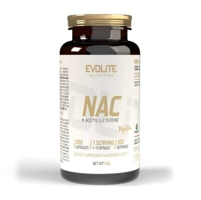 Амінокислота N-Ацетилцистеїн Evolite Nutrition NAC 300 мг, 100 веганських капсул