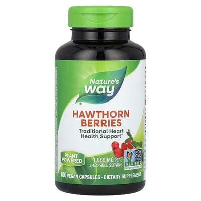 Глід ягоди Nature's Way Hawthorn Berries 1080 мг, 180 веганських капсул