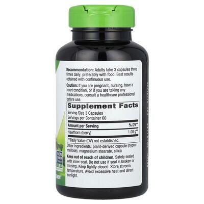 Глід ягоди Nature's Way Hawthorn Berries 1080 мг, 180 веганських капсул