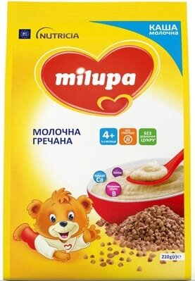 Каша молочна Milupa гречана для дітей з 4 місяців, 210 г