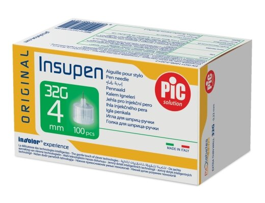 Голка для шприц-ручки Insupen G32 (0,23 x 4 мм), 100 штук