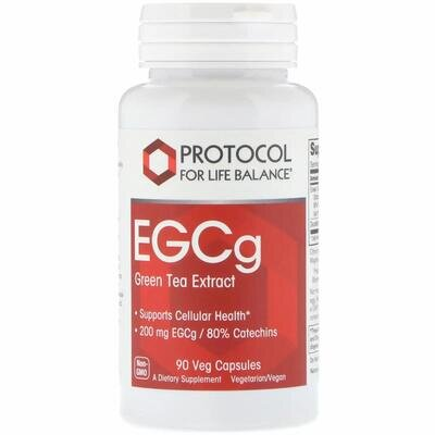 Екстракт зеленого чаю Protocol for Life Balance EGCg Green Tea, 90 вегетаріанських капсул
