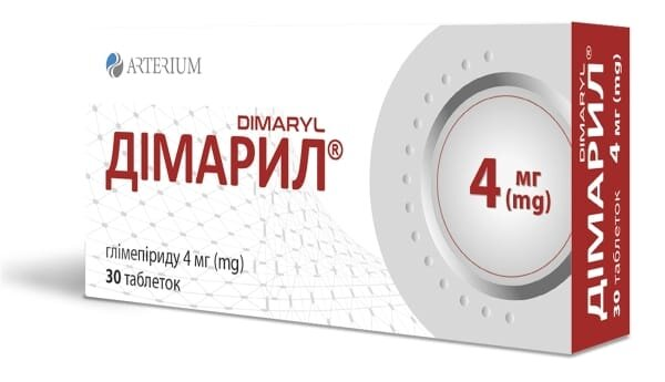 Дімарил таблетки по 4 мг №30 (10х3)