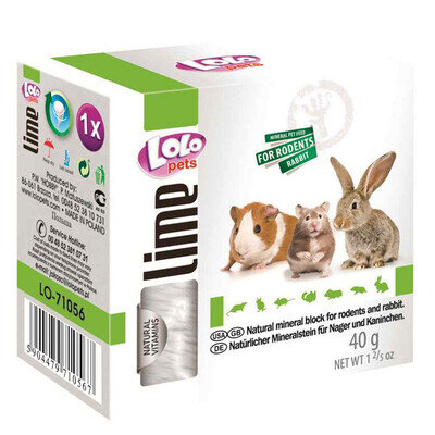 Мінеральний камінь для гризунів і кроликів Lolo Pets Натуральний, 40 г