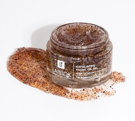 Гель для обличчя Labbok Exfoliating Facial Gel with Blueberry Kernels вiдлущувальний масляний з гранулами чорниці, 50 мл