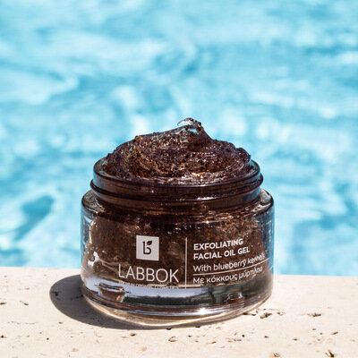 Гель для обличчя Labbok Exfoliating Facial Gel with Blueberry Kernels вiдлущувальний масляний з гранулами чорниці, 50 мл