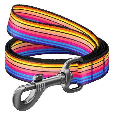 Повідець Collar WAUDOG Nylon малюнок Лінії, ширина 20 мм довжина 122 см