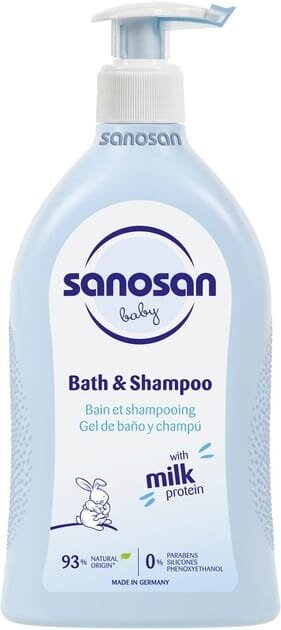 Шампунь-гель дитячий Sanosan Baby для купання 2 в 1, 500 мл