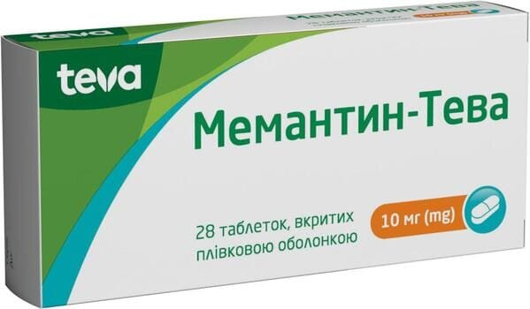 Мемантин-Тева таблетки, в/плів. обол. по 10 мг №28 (14х2)