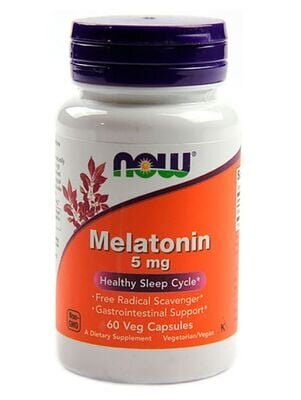 Мелатонін NOW Melatonin 5 мг вег. капсули №60