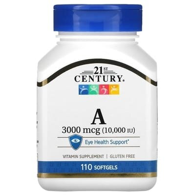 Вітамін A 21st Century Vitamin A 10,000 IU, 110 желатинових капсул