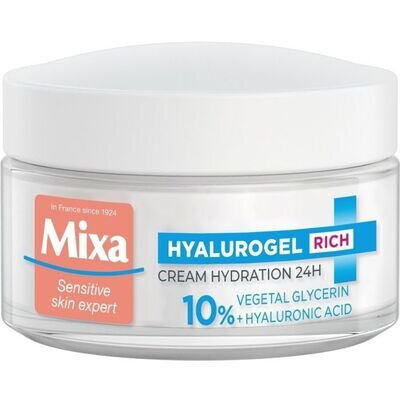 Крем Mixa Hyalurogel для дуже сухої чутливої шкіри обличчя, 50 мл